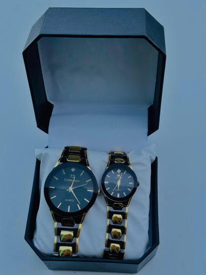 Elegant Couple Wrist watch Set – Luxury Quartz Matching Watches for Him & Her