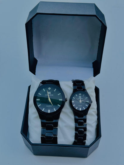 Elegant Couple Wrist watch Set – Luxury Quartz Matching Watches for Him & Her